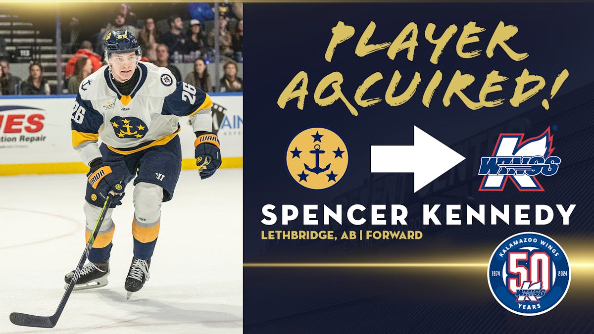 K-WINGS ACQUIRE ROOKIE FORWARD SPENCER KENNEDY FROM ADMIRALS